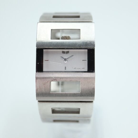 Vestal Seville Silver Tone Watch 27mm Rectangle Dial Stainless Steel New Battery main image 4